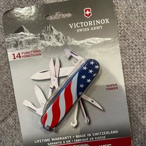 🆕 Victorinox Super Tinker USA Flag Swiss Army Knife